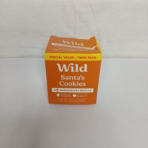WILD Deodorant Refill Santa's Cookies 40g / 1.4 oz 2 Refills NIB Exp 08/28